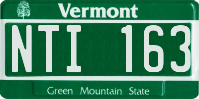 VT license plate NTI163
