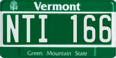 VT license plate NTI166