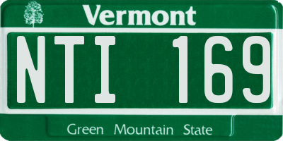 VT license plate NTI169