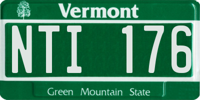 VT license plate NTI176