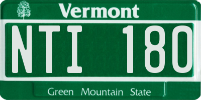 VT license plate NTI180