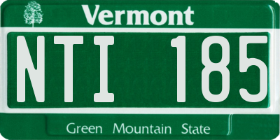 VT license plate NTI185