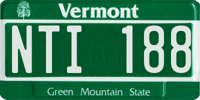VT license plate NTI188