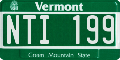 VT license plate NTI199