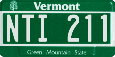 VT license plate NTI211