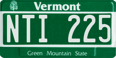 VT license plate NTI225