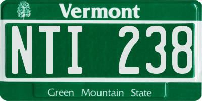 VT license plate NTI238