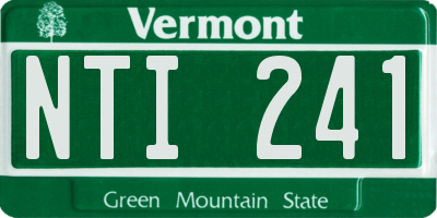 VT license plate NTI241