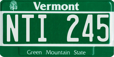 VT license plate NTI245