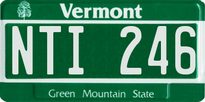 VT license plate NTI246