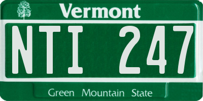 VT license plate NTI247