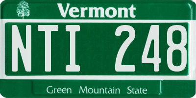 VT license plate NTI248
