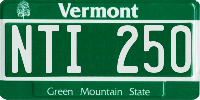VT license plate NTI250