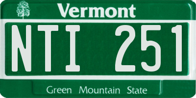 VT license plate NTI251