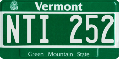 VT license plate NTI252