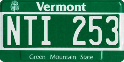 VT license plate NTI253