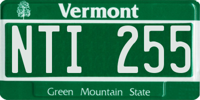 VT license plate NTI255