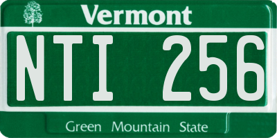 VT license plate NTI256