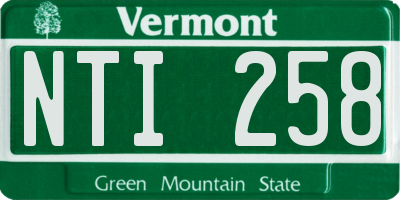 VT license plate NTI258