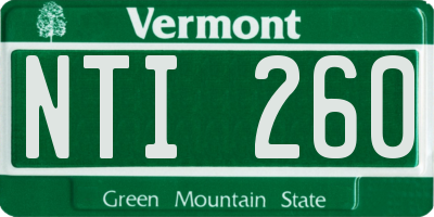 VT license plate NTI260