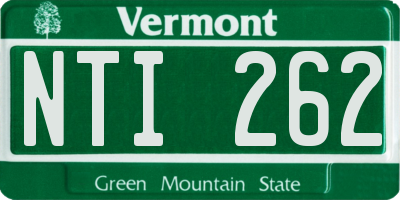 VT license plate NTI262