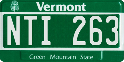 VT license plate NTI263
