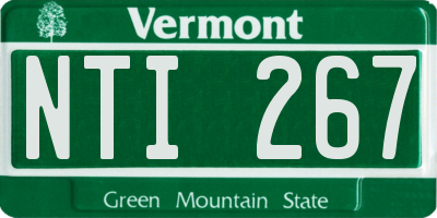 VT license plate NTI267