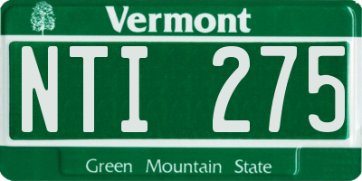 VT license plate NTI275