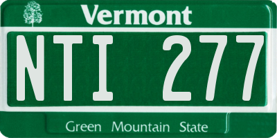 VT license plate NTI277