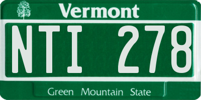 VT license plate NTI278