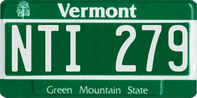 VT license plate NTI279