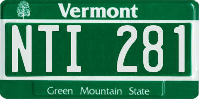 VT license plate NTI281