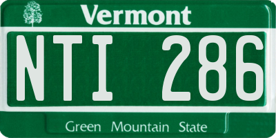 VT license plate NTI286