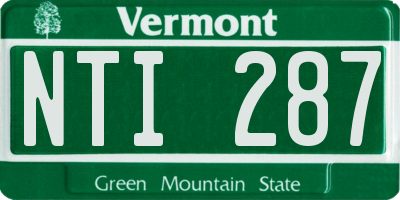 VT license plate NTI287