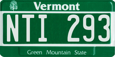 VT license plate NTI293