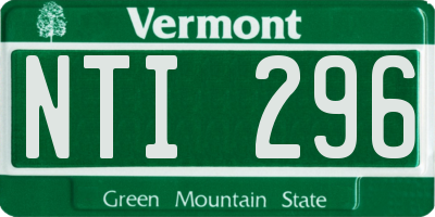 VT license plate NTI296