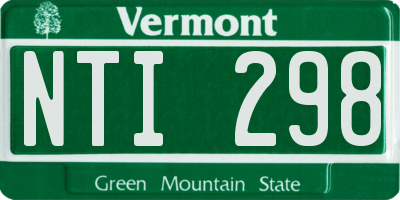 VT license plate NTI298