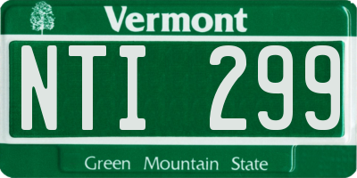 VT license plate NTI299