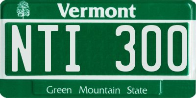 VT license plate NTI300