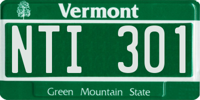 VT license plate NTI301