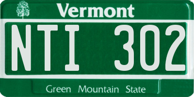 VT license plate NTI302