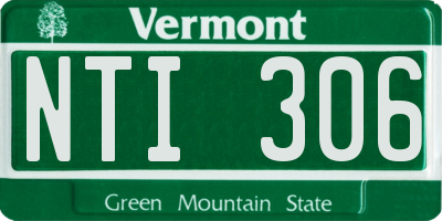 VT license plate NTI306