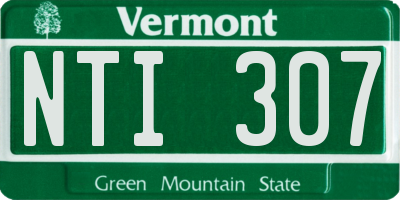 VT license plate NTI307