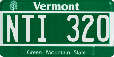 VT license plate NTI320