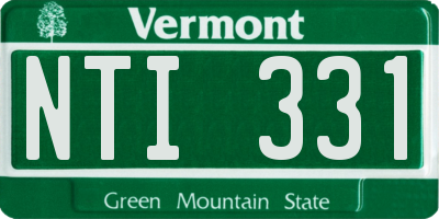 VT license plate NTI331