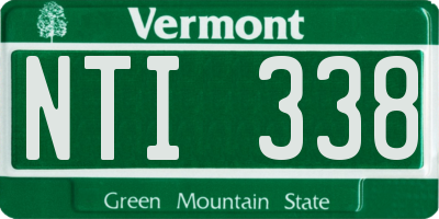 VT license plate NTI338