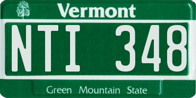 VT license plate NTI348