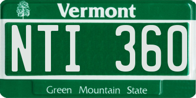 VT license plate NTI360