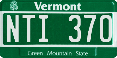 VT license plate NTI370