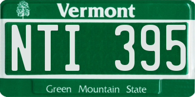 VT license plate NTI395